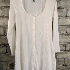 H&M Creme Shirtdress Size: XL